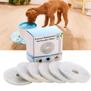 

6Pcs/Pack Pet Cat Fountain Filter Triple Action Water Filter for Catit Fountain C63B