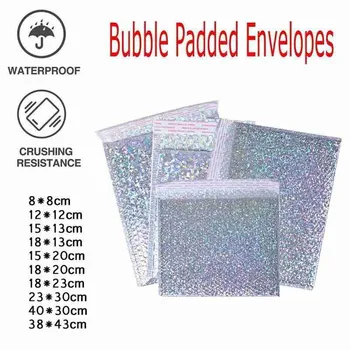 

1pcs Laser Bubble Bag Envelope Foam Foil Shipping Mailing Bag Waterproof Anti-vibration Packaging Bag Stationery Supplies