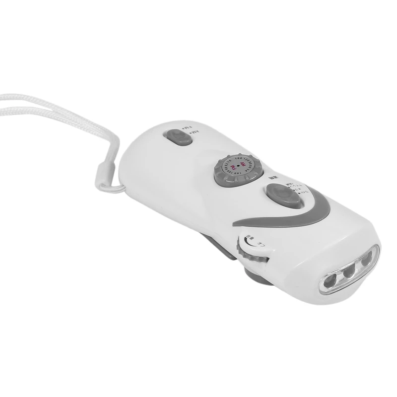 Emergency Power Hand Crank Dynamo 3 LED Flashlight Portable Flashlights Torch with AM/FM