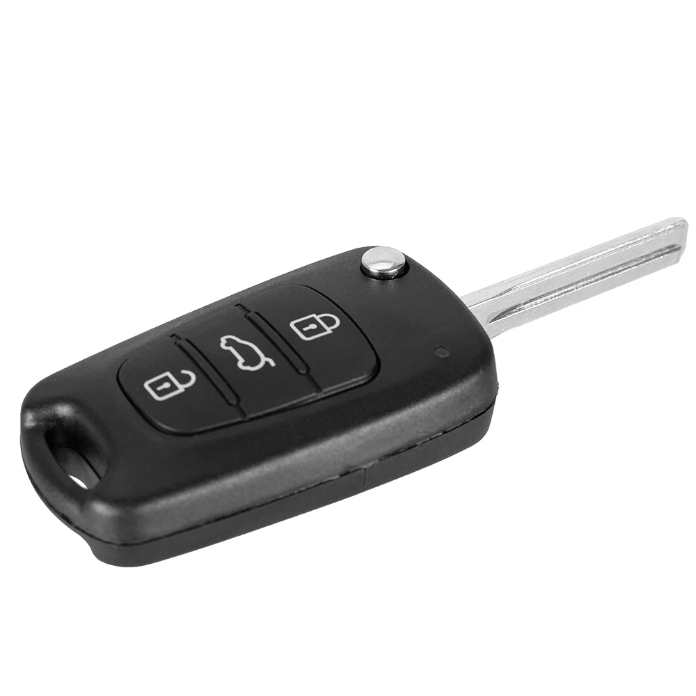 KEYYOU 3 пуговицы 433 МГц автомобиль дистанционного брелока ID46 чип для hyundai I30 IX35 складной чехол-книжка Авто пульт автомобильной сигнализации