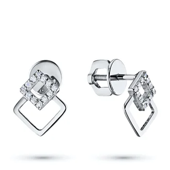 

Pusety of white gold with diamond e0901ps04201414