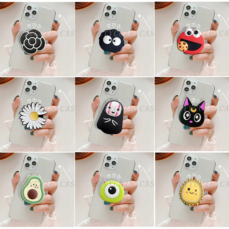 Soft Transparent cartoon phone holder case for Meizu M10 C9 Pro M9C finger ring stand cover meizu phone case with stones back