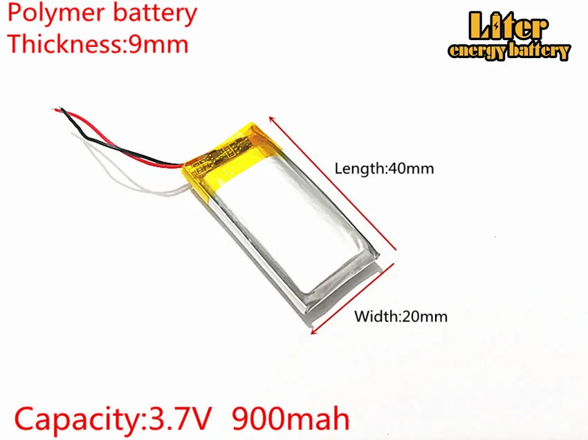 

best battery brand 3.7 V polymer lithium battery 902040 MP3 MP4 MP5 GPS 900MAH wireless earphone