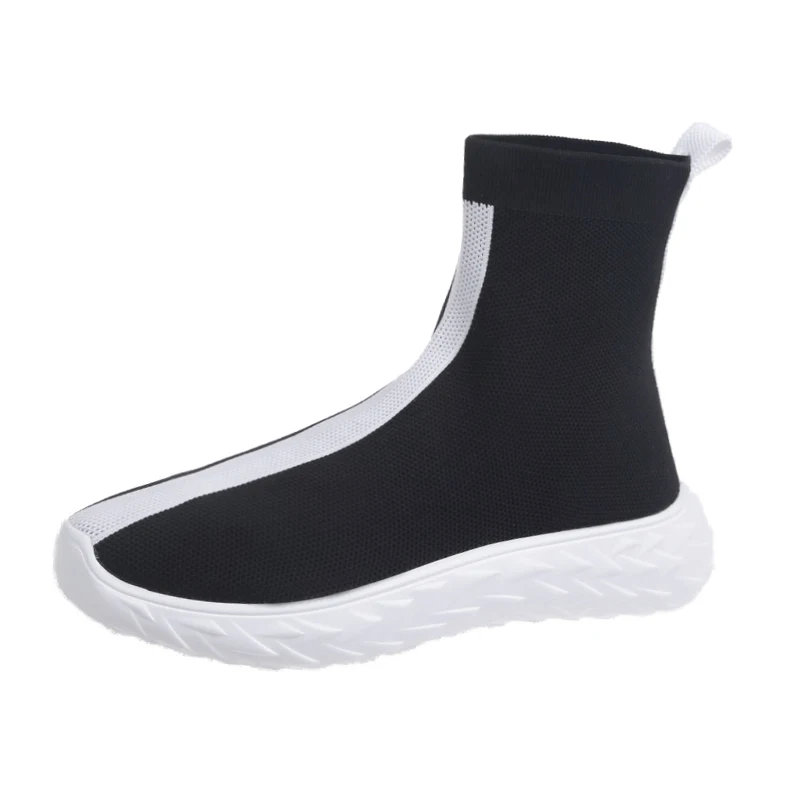 

Big Size 35-40 Women Casual Knitting Sock Sneakers Stretch Flat Platform Fashion Ladies Slip on Shoes Woman Vulcanized Shoes