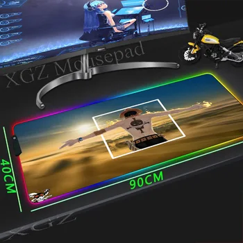

XGZ Anime One Piece Luffy Computer Desk Mat In The Desert Lock Edge Custom Large RGB Mouse Pad Natural Rubber Anti-Slip Xxl
