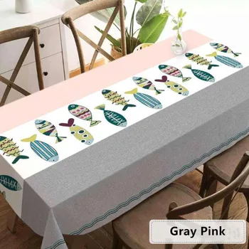 

INS Style Table Cloth Home Decor Tablecloth PVC Imitation Cotton Linen Waterproof Oil-proof Nordic Hotel Coffee Table Cover Mat