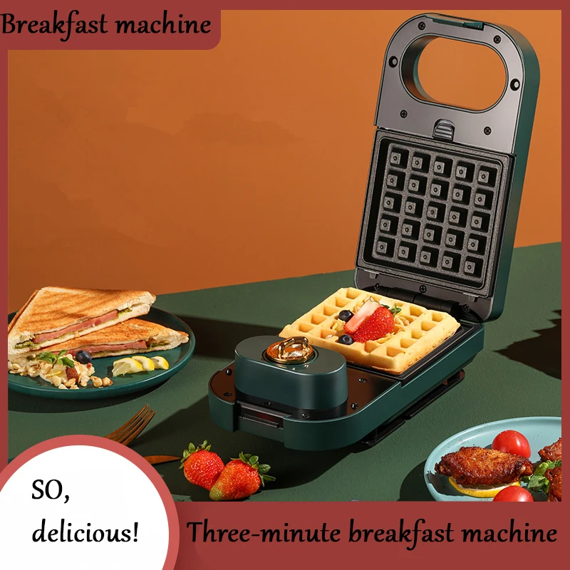 Electric Sandwich Maker Regular Breakfast Maker Waffle Toaster Versatile Takoyaki Pancake Eu Plug Kitchen Appliance