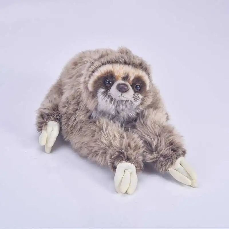 Sloth plush toy 33CM can hang short plush soft with Velcro simulation animal plush toy gift 4