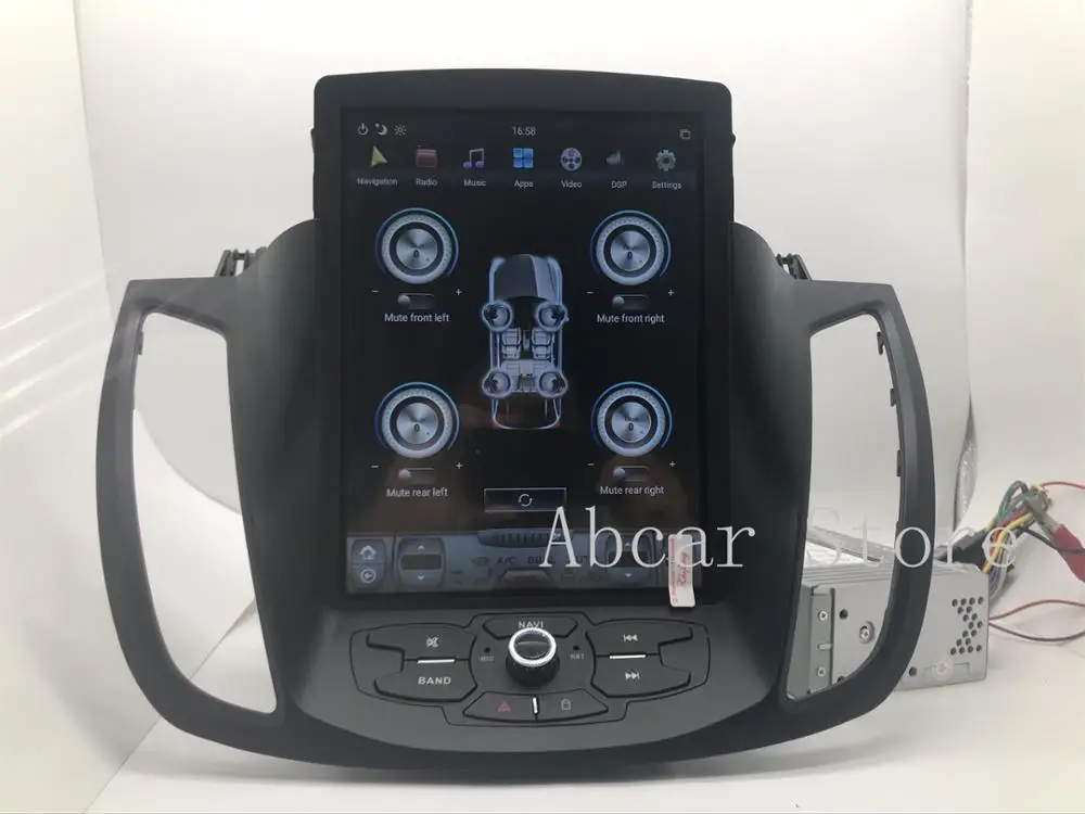Автомобильный dvd плеер 10 4 дюйма в стиле Tesla Android 9 0 GPS навигация для FORD Kuga 2013 2020