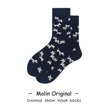 

Long Socks Women Cotton Flowers Woman Sock Happy Black Standard Sox Casual High Quality Ladies Spring Autumn Trendy Lady Meias