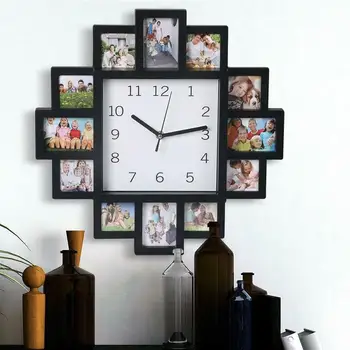 

16 Inch Photo Frame Fashion Clock Metal Photo Frame Wall Clock Color Paint Aluminum Frame Clock Without Battery