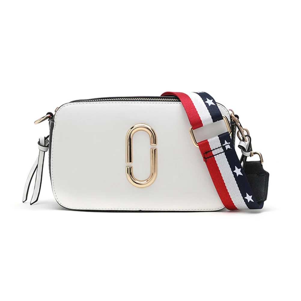 

High quality brand bag designer Women Snapshot Camera Bag Contrast Color Shoulder Bag Crossbody Bag with Wide Strap tote leather