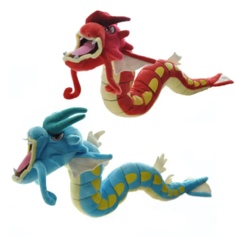 

58cm Large Gyarados Tyrannosaurus Carp King Plush Toys Red Dragon Blue Dragon Skeletonized Plush Doll Soft Stuffed Animal Gift