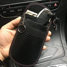 Black Bag Cage Car Key Fob Signal Blocking Pouch Bag Rfid Key Protective ~sale rfid car key pouch black electromagnetic blocking shielding double layer key case bag with key ring anti lost leather