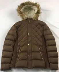 Женская зимняя куртка с капюшоном, большие размеры