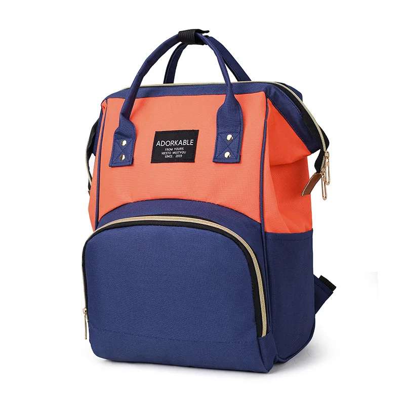 Сумка для детских подгузников, сумки для детских колясок, большая емкость, водонепроницаемый Набор сумок для подгузников, дорожный рюкзак для беременных, сумка для кормящих - Цвет: MMM005PIDB