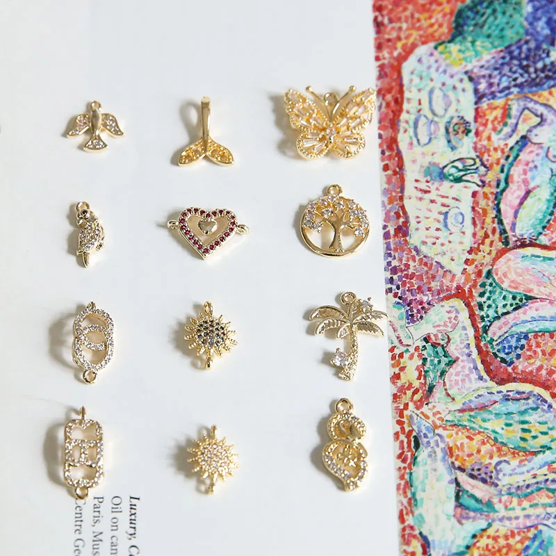 Женские серьги с медным покрытием 6 шт. инкрустация цирконием кристалл Бабочка