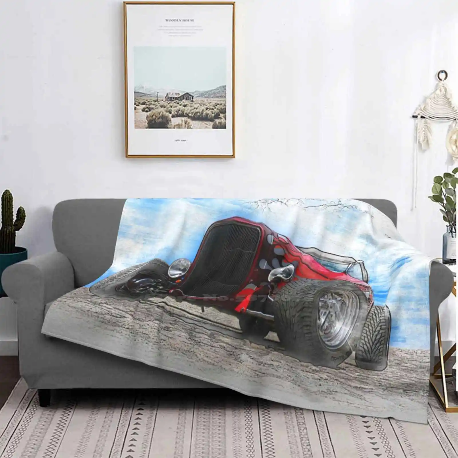 

Hotrod-800 Ps-03 Low Price New Print Novelty Fashion Soft Warm Blanket Model Hotrod Hot Rod 1928 Model A Custom Street Rod