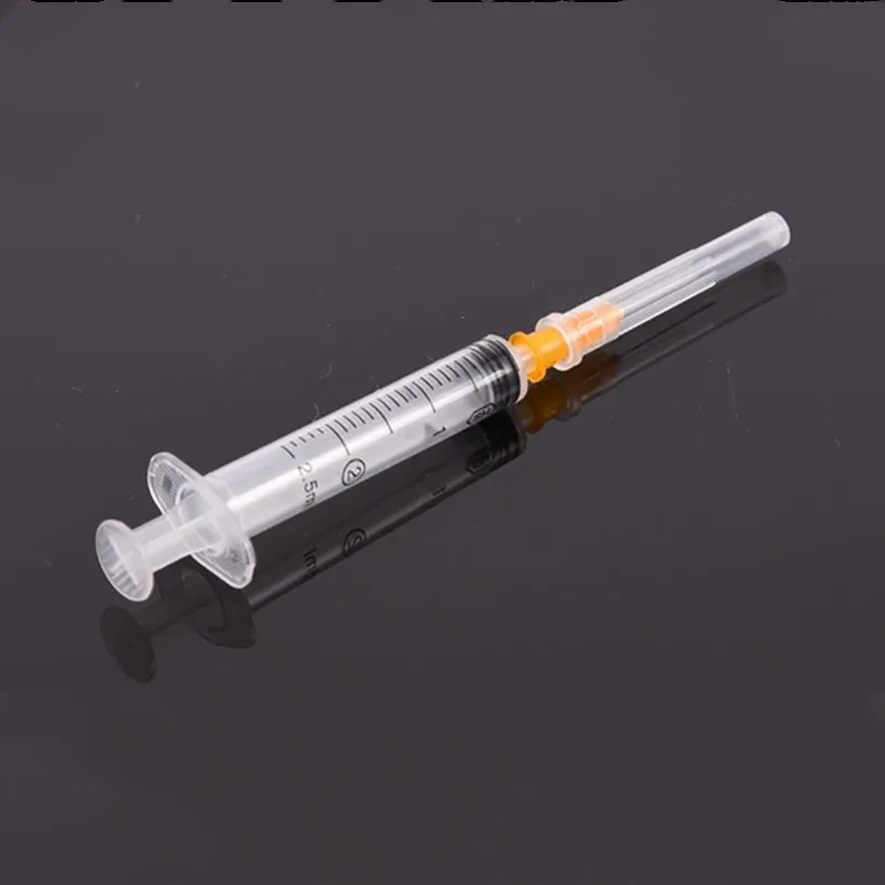 5pcs 10pcs 1ml 2ml Sterile medical injection Industry Dispensing Measuring Liquid Glue Syringes with Pointed Needle Storage Caps 4