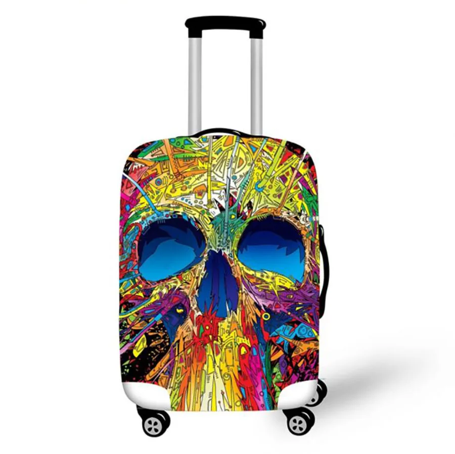 Wehyah спандекс чехол для чемодана Чехлы туристические аксессуары Хэллоуин Печатный пылезащитный чехол 18-32 ''защитный чехол ZY134 - Цвет: 4