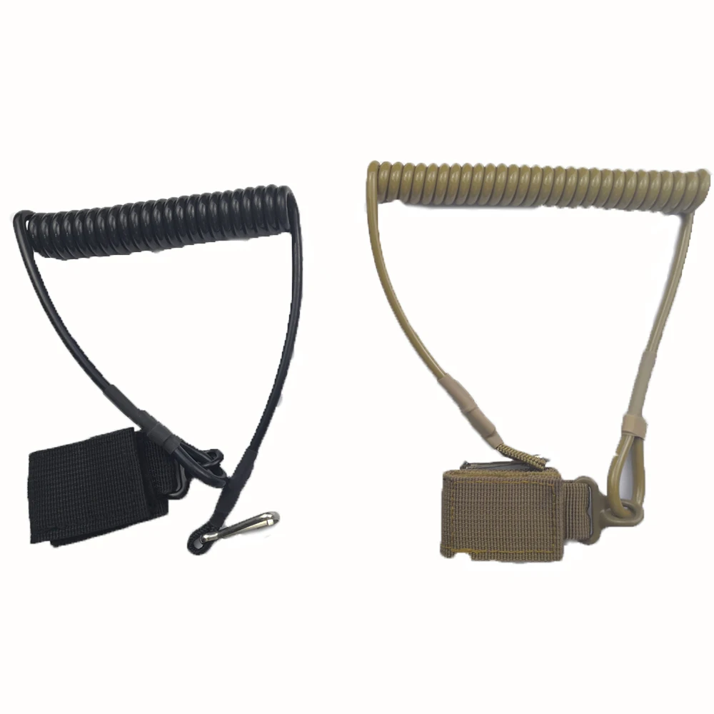 

Coil Sling Rope Lanyard Molle Elastic Hunt Pistol Tool Belt Backpack Airsoft Gun Shooting Military Bag Spring Strap