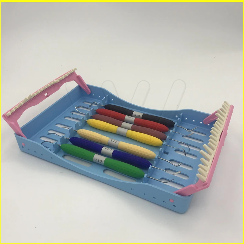 7pcsset CT1~7 Dental resin filler Aesthetic restoration kit LM Resin knife Plastic dresser with silicone handle (5)