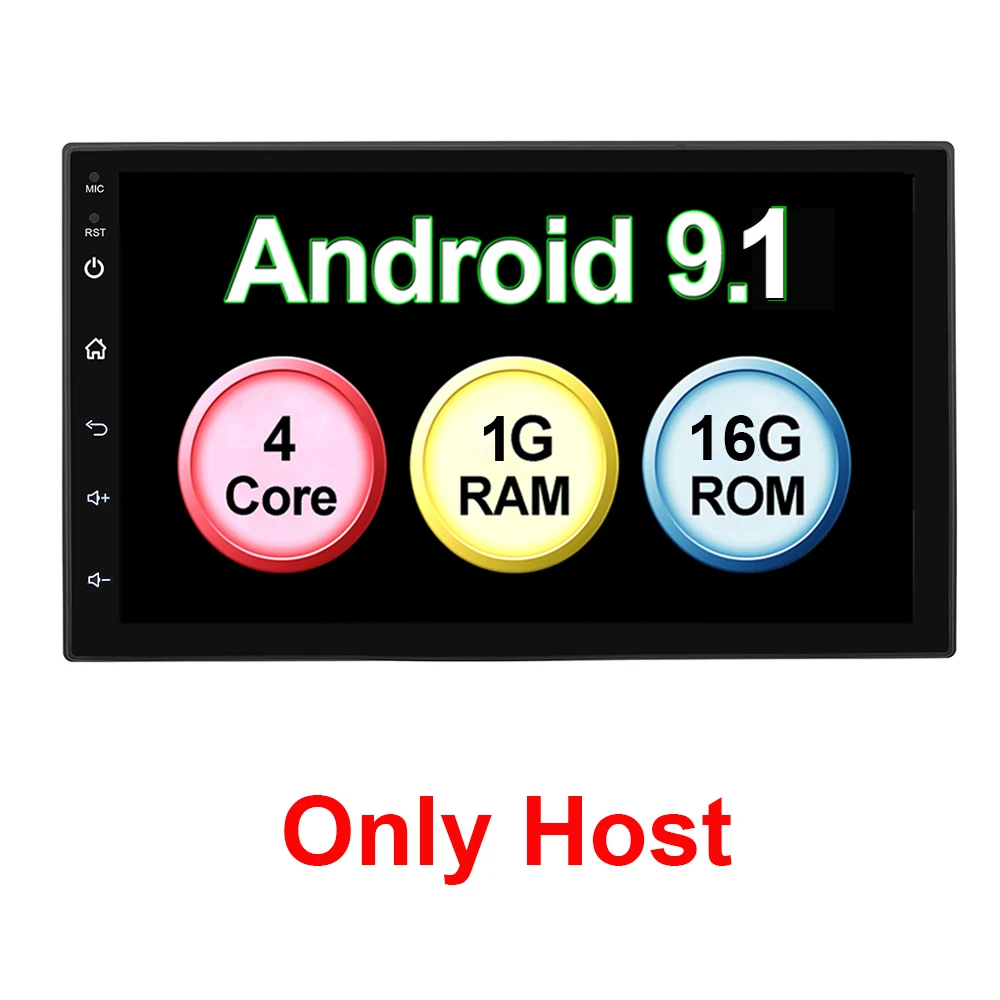 2 Din Android 9,1 автомобильный Радио Стерео gps навигация " Универсальный Автомобильный мультимедийный плеер Wifi Bluetooth Авторадио MirrorLink - Цвет: Android 1 16G
