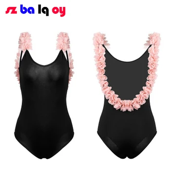 

The Girl, New summer Children's one-piece swimsuit Girls' swimwear Flower edge Sexy backless swimsuit sisters swimwear