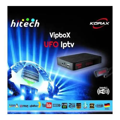 Free PTV Korax Hitech Vipbox Ufo Linux Based anakl Vallate Satellite Receiver Fast Shipping Stock English Channel List