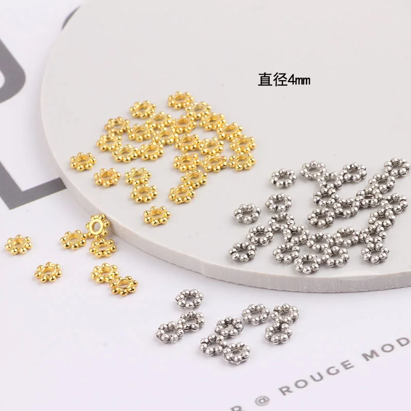1pack Diy Handmade Accessories 4mm Small Spacer Beads Gasket Jewelry Materials Beaded Bracelet | Украшения и аксессуары