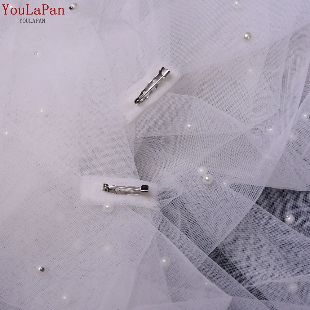 YouLaPan G41 Bridal Bolero Pearls Cape Bridal Shawl with Pearls 3M Length Evening Cape Simplicity Bride Cape Big SizeTop Bride