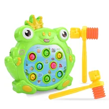 Животное лягушка ударный инструмент игрушка пластиковая музыкальная игрушка с молотком раннее образование игра игрушка