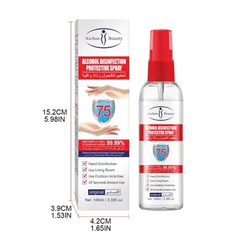 

100ml Disposable Instant Hand Sanitizer Spray Portable Cleansing Quick Dry Sterilization Disinfectant Liquid