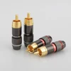 Hifi 8Pcs RCA Plug Gold Plated 6mm Male Double Self-Locking Lotus Wire Connectors Audio Adapter ► Photo 2/6