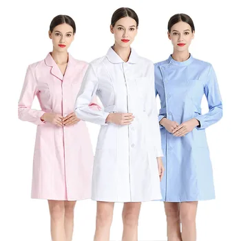 

Women Nurse Suit Work Uniform Dental Doctor Medical Beauty Salon Scrub Surgical Clothes Solid Overalls Hospital Operating Lab