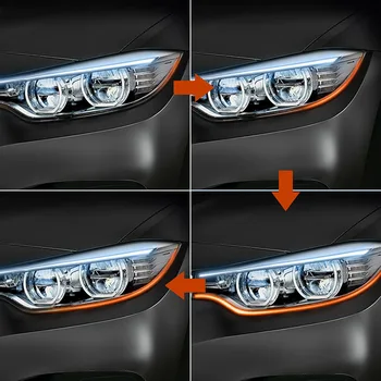 

DRL Turn signal Light Strip For Headlight 12V 2835SMD Car Remote Control