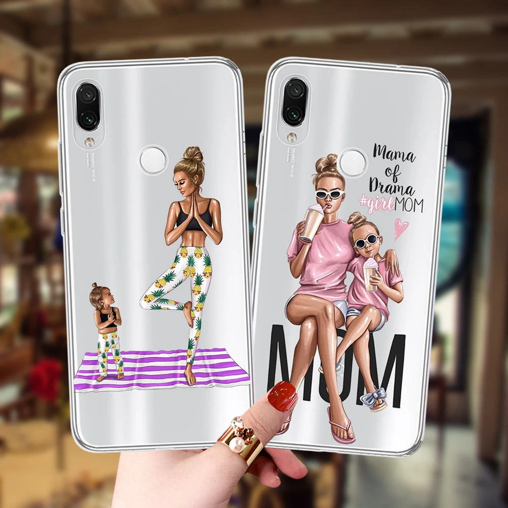 Мягкий силиконовый чехол Mama Fashion Mom Baby для Xiaomi Mi 9 9SE 9TPro A1 A2 Lite A3 Redmi 6 6A 7 7A Note6 Note7 Note8