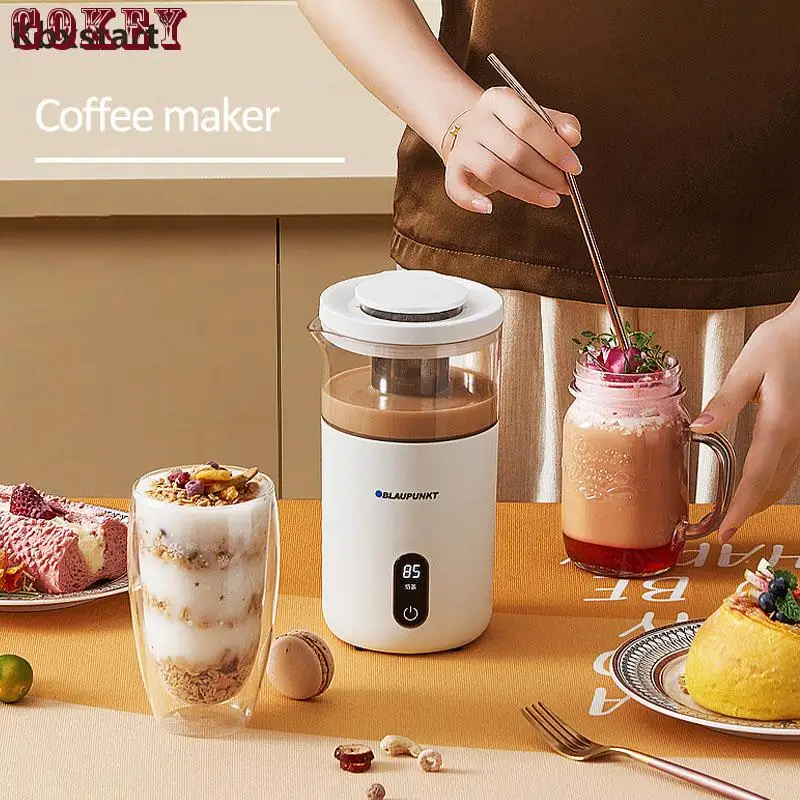 

220V Electric Coffee Maker Portable Milk Tea Oat Machine Mini Auto Tea Maker Kaffeemaschine Cafetera 600ml 1671772