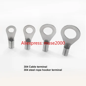 

304 steel rope connector OT 1.5mm2 M3 M4 M5 M6 Crimping terminal High temperature twist wire rope terminal