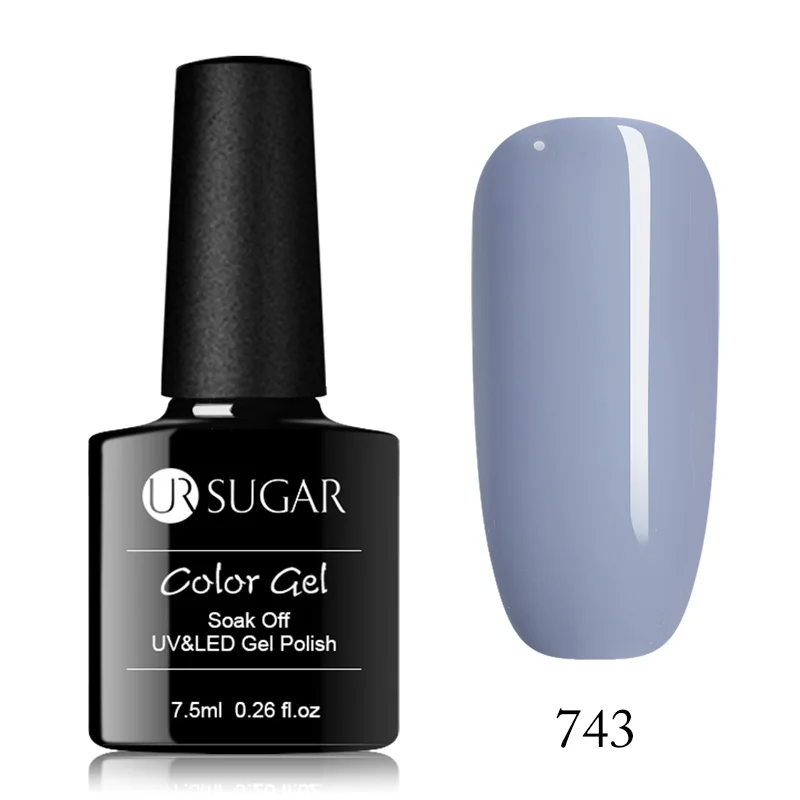 Ur Sugar 7,5 мл Гель-лак для ногтей УФ светодиодный Гель-лак для дизайна Пальцев Гель-лак долговечный Гель-лак для ногтей маникюр - Цвет: 743