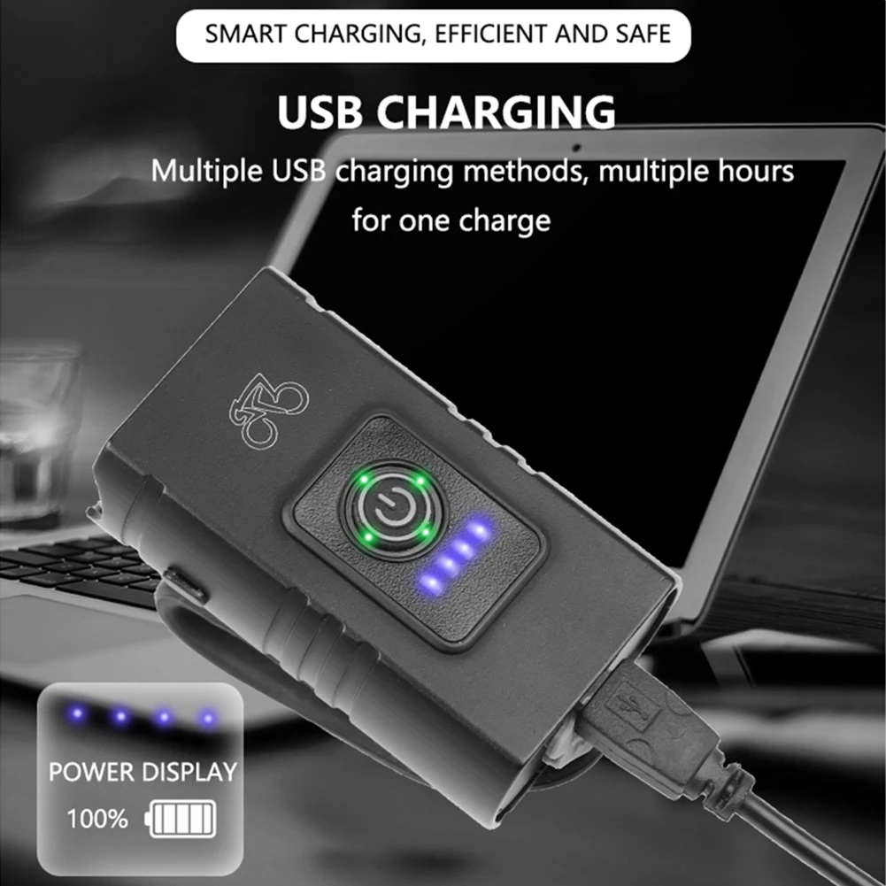 Bicycle Light T6 LED 6 Modes USB Rechargeable 800LM Bicycle Lamp Front Headlight Flashlight Bicycle Light Bicycle Accessories