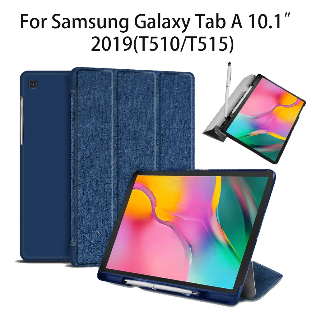 via Registrering Lænestol Tablet Case For Samsung Galaxy Tab A 10.1 2019 Sm-t510 Sm-t515 Magnetic  Stand Cover Case With Pencil Holder Funda Capa +film - Tablets & E-books  Case - AliExpress