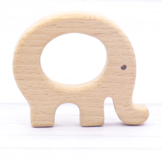 1pcs Baby Animal Natural Beech Teething Wooden Teether Rodent Flowers Clouds Tiny Rod   Pendant For Pacifier Chain  Products A13