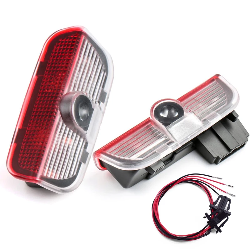 2pcs LED Luces Car Door Lights Projector Welcome Lamps For Golf 5 6 7 Jetta MK5 MK6 MK7 Passat B6 B7 CC EOS Touareg MAGOTAN |