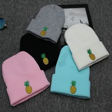 Осенне-зимняя шерстяная мягкая теплая вязаная шапка, повседневная женская шапка с вышивкой для девочек, шапка для походов, теплая вязаная шапка с манжетами