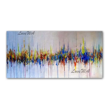 

Unframed Colorful Textured Oil Painting Pure Handmade Simple Abstract Artwork Canvas Wall Art Pictures For Living Room Decor