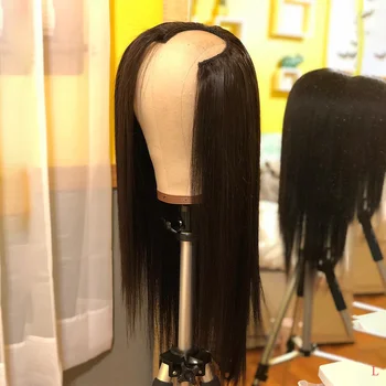 

150% Straight Hiar Wigs U Part Wig Human Hair Wigs For Black Women Natural With Adjustable Strap Natural Plucked Remy Brazilian
