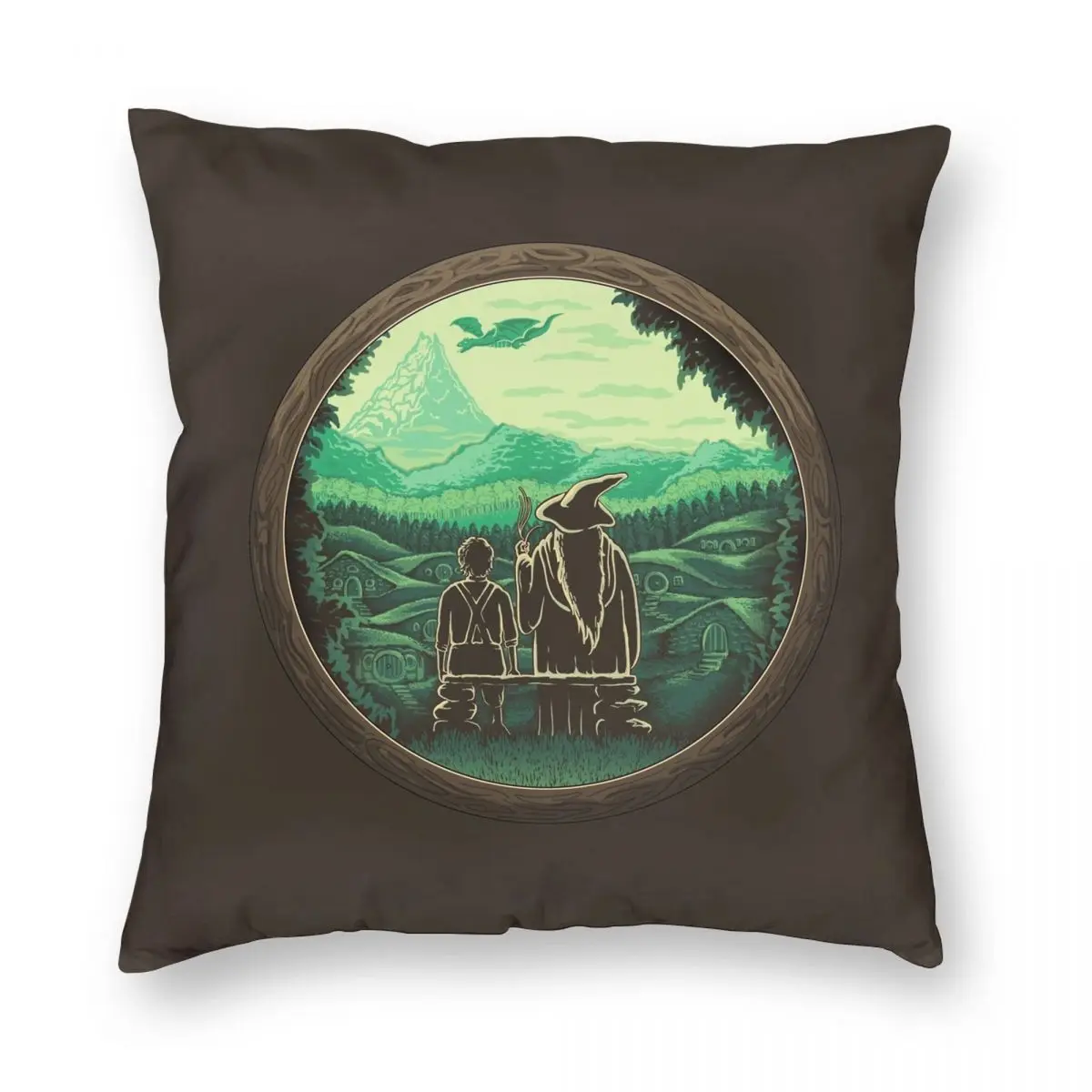 

Let's Have An Adventure Square Pillowcase Polyester Linen Velvet Printed Zip Decor Throw Pillow Case Room Cushion Cover