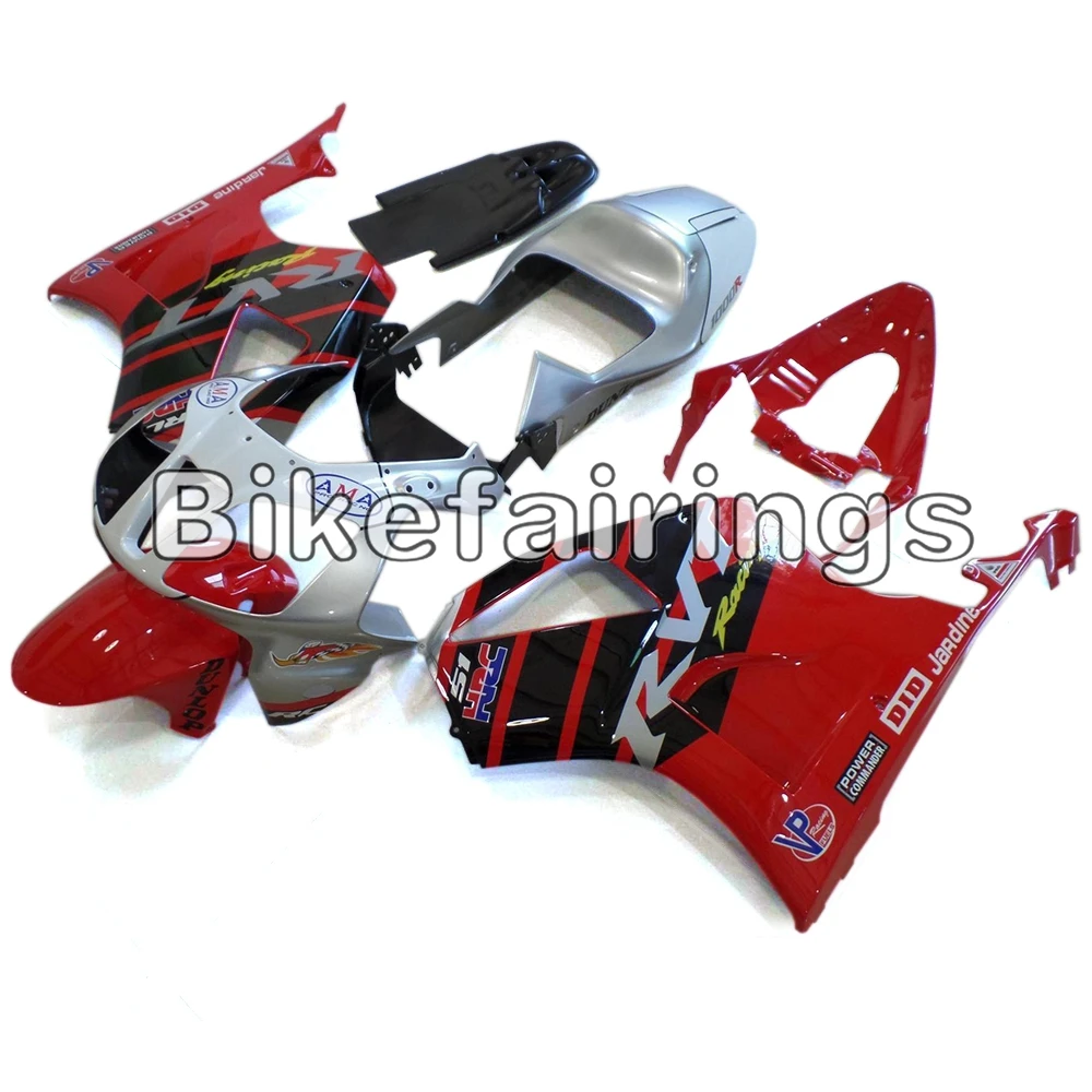 Капоты для Honda VTR1000 RC51 SP1 SP2 2000 2001 2002 2003 2004 2005 06 ABS система впрыска Кузов и лекарственных средств(FDA серебро красными вставками