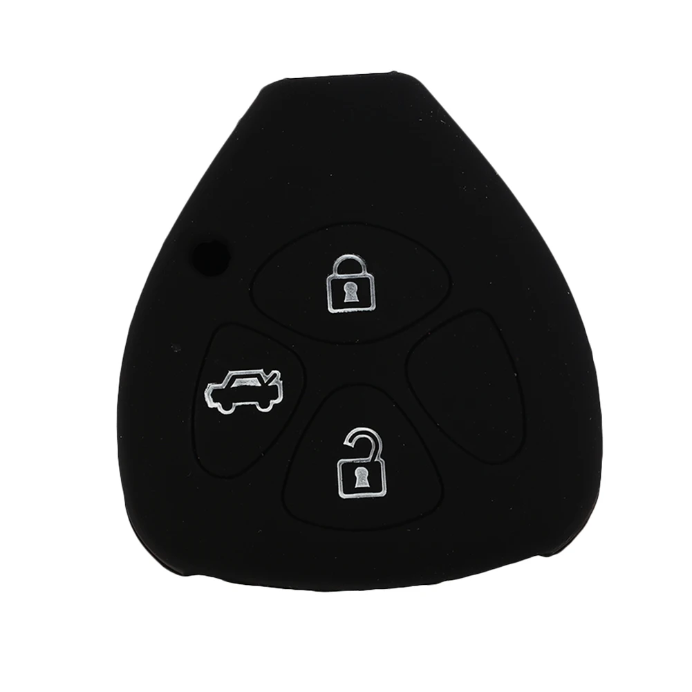 Remote Fob Cover Car Key Shell Soft Silicone Key Case Holder Automobile Foldable 3 Button Car Remote Control Case for Toyota